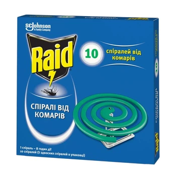 Спирали от комаров Raid 10 шт