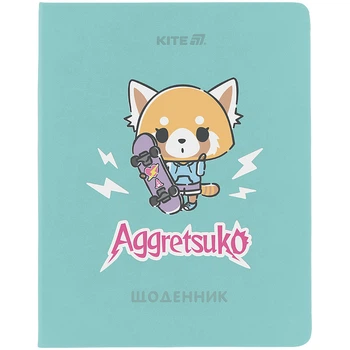 Щоденник шкільний Kite Aggretsuko AR25-283, мʼяка обкладинка, PU матеріал