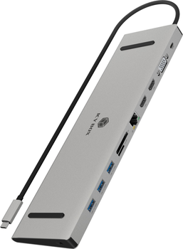 Док-станція Icy Box USB Type-C 11-in-1 100 Вт (IB-DK2106a-CPD)
