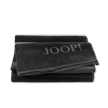 Хлопоковый плед JOOP! Wohndecke "Shutter", Schwarz Черный, Полуторный, 150x200 см