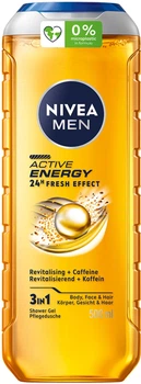 Гель для душа NIVEA MEN Активная Энергия 3в1 для тела-лица-волос 500 мл (4005900830784/9005800341644)