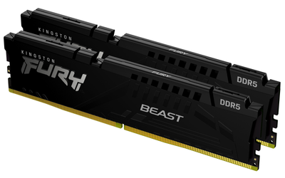 Оперативна пам'ять Kingston Fury DDR5-5600 65536MB PC5-44800 (Kit of 2x32768) Beast 1Rx8 Black (KF556C36BBE2K2-64)