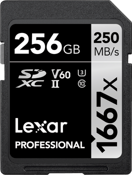 Karta pamięci Lexar Professional 1667x SDXC 256GB Class 10 UHS-II V60 U3 (LSD256CB1667)