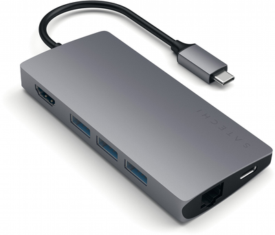 Hub USB Satechi Type-C Multi-Port Adapter 4K z Ethernetem V2 Space Gray (ST-TCMA2M)