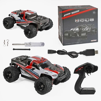 Радиоуправляемая машина HS 18301 /302 (8) аккумулятор 7.4 V, USB-кабель, пульт 2.4 G, противоударный корпус, резиновые шины, скорость до 36 км/ч, в коробке