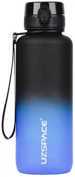 Пляшка для води UZSPACE Uzspace Frosted Gradient Waterbottle 3056 1,5 л Чорно-блакитний