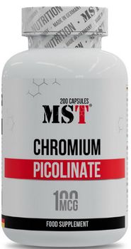 Хром піколінат MST Chromium Picolinate 100 mg 200 капс