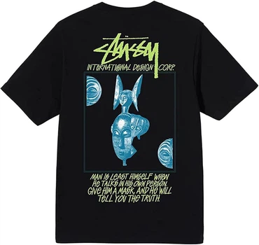 Футболка чоловіча Stussy international design crop 770116 XS чорна