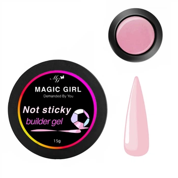 Гель для наращивания ногтей (не липнет к рукам) Builder Gel No Sticky, розовый, 15мл
