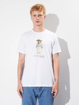Футболка бавовняна довга чоловіча Polo Ralph Lauren 11592 S Біла (smt2000000038667)