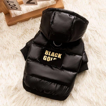 Стильная зимняя куртка для собак Black Gold – комфорт и защита в холодную погоду 25 см (длина спинки)