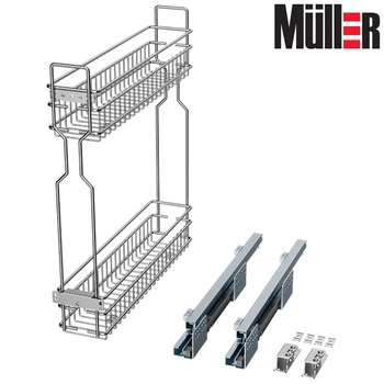 Карго Muller Star NEW 200мм боковое ПРАВОЕ 2 полки c доводчиком, Хром (4408)