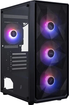 Корпус 1stPlayer FD3-BK-4F7 Black з 4 ARGB вентиляторами