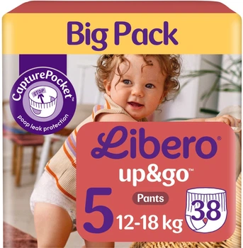 Підгузки-трусики Libero Up&Go 12-18 кг Розмір 5 38 шт (7322542488157)