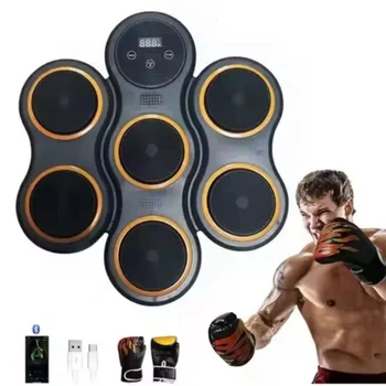 Музыкальный боксерский тренажер настенный с Bluetooth и встроенным динамиком, комплект с перчатками