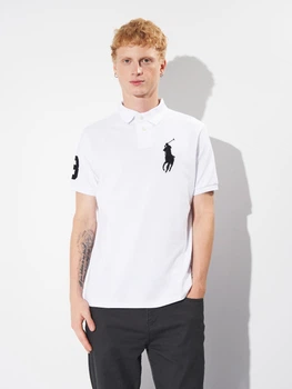 Поло довге чоловіче Polo Ralph Lauren 11622 L Біле (smt2000000040035)
