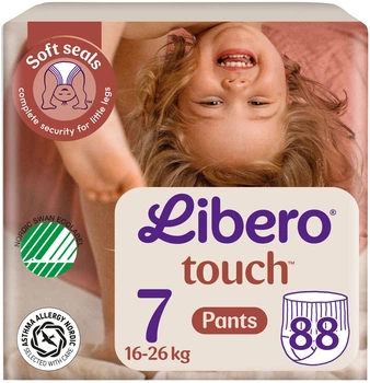 Підгузки-трусики Libero Touch Pants 7 16-26 кг 88 шт бокс (7322542265352)