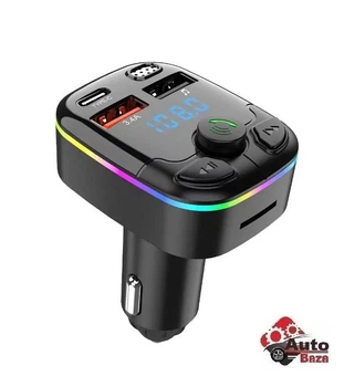 Автомобильное зарядное устройство C9 — USB QC 3.4 + 1A + PD, Bluetooth FM адаптер 18W