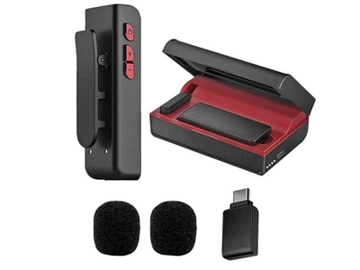 Микрофон с отворотом BauTech Для IPhone IPad Android ПК Type C конденсаторный с кейсом Чёрный (1010-488-00)