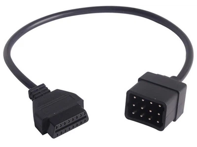 Кабель переходник BauTech для Renault 12 Pin к 16 Pin OBD2 Чёрный (1004-799-00)