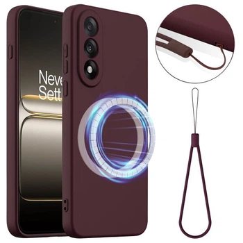 Защитный чехол Deexe Silicone Case with MagSafe для OnePlus Nord 5 / Ace 5 Ultra - Wine Red
