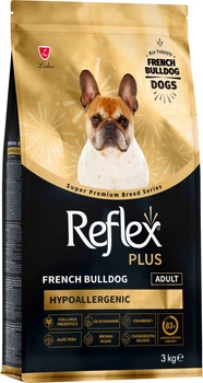 Повноцінний та збалансований сухий корм Reflex Plus French Bulldog Adult для собак породи французький бульдог 3 кг (8698995036368)