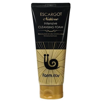 Очищающая пенка для лица с муцином королевской улитки FarmStay Escargot Noblesse Intensive Cleansing Foam 180 ml