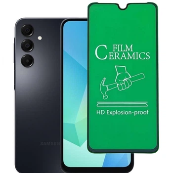 Защитное стекло-пленка Fiji Ceramics для Samsung Galaxy A16 4G / 5G (A165 / A166) полная проклейка черный