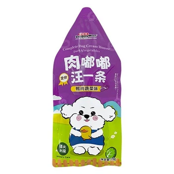 Полноценный беззерновой мусс Doggyman Cream Mousse Duck&Vegetables – влажный корм для собак и щенков, с уткой и овощами, пауч 70г (6941333405435)