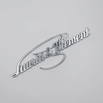 Емблема напис Laurin & Klement Skoda (метал, хром, глянець) 12,8*3,8 см