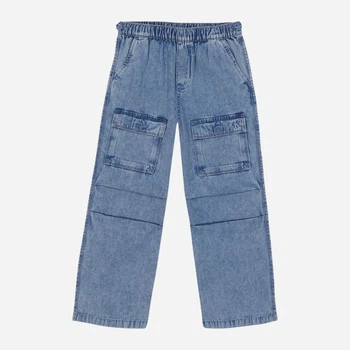 Підліткові джинси-карго на резинці для дівчинки Calvin Klein 29967412 140 см Сині (1159842001)