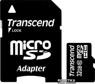 Karta pamięci Transcend MicroSDHC 32GB Class 10 + SD-adapter (TS32GUSDHC10)