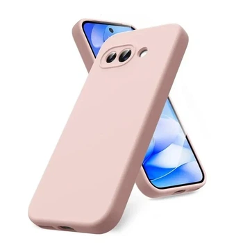 Силіконовий чохол Soft Tuch з мікрофіброю всередині для Google Pixel 9А Рожевий