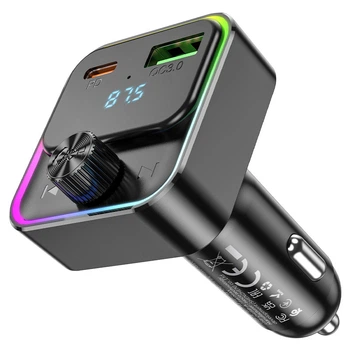 FM-трансмиттер MP3 с PD30W и USB — Hoco E81 Black (777281)