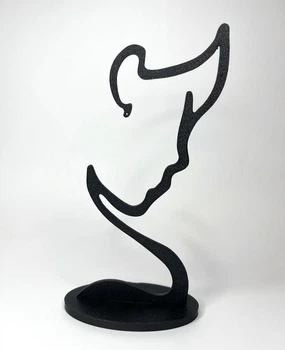 Торговое оборудование Finding Стойка для демонстрации серьг в виде женского профиля пластик Черный 20см х 10см