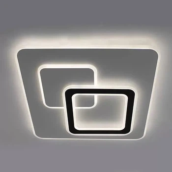 Светодиодная LED люстра UNIVERSE 85W S-ON/OFF-450x450x51-WHITE/BLACK-220-IP20 Esllse