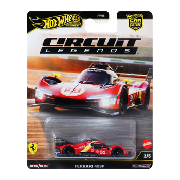 Машинка Premium Hot Wheels Ferrari 499P Circuit Legends 1:64 JBK49 Red