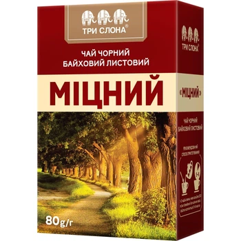 Чай Три слона Міцний черний 80 г