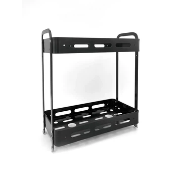 Полка двухъярусная Homax прямоугольная черная матовая 33x15,5x36 см (EBA-3540 BL)