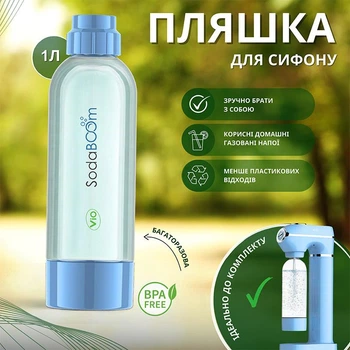 Бутылка для газирования воды к ViO SodaBoom SD-7006 bluemarine, 1 л
