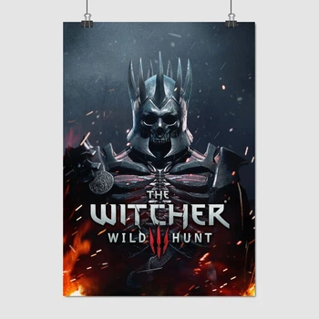 Постер Ведьмак, Король Дикой Охоты Эредин, Witcher, плакат для геймера, A3 42×30 см (id0450)