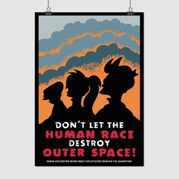 Постер Футурама, Futurama, Don't let human race…, A3 42×30 см (id1811)