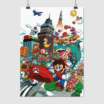 Постер Супермарио, персонажи, Supermario, A3 42×29 см (id6798)