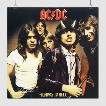Постер Ей-сі/ді-сі, обкладинка альбому, ACϟDC, Highway to hell, A3 30×30 см (id1658)