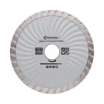 Диск отрезной Turbo, алмазный 115мм, 16-18% INTERTOOL CT-2001