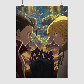 Постер Семь смертных грехов, Seven Deadly Sins, Nanatsu no Taizai, A3 42×30 см (id5371)