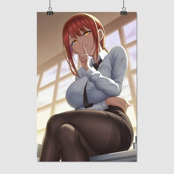 Постер Человек-бензопила, Макима, Chainsaw Man, Makima, A2 60×40 см (id5837)