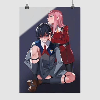 Постер Милый во Франкcе, Хиро и Код 002, Darling in the Franxx, A3 42×30 см (id1839)