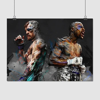 Постер Конор Макгрегор, Флойд Мейвезер, Conor McGregor, Floyd Mayweather, A3 30×41 см (id4737)