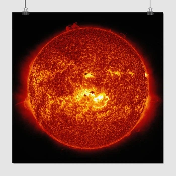 Постер Сонце, протуберанці у сонячній короні, Sun, A3 30×30 см (id3172)